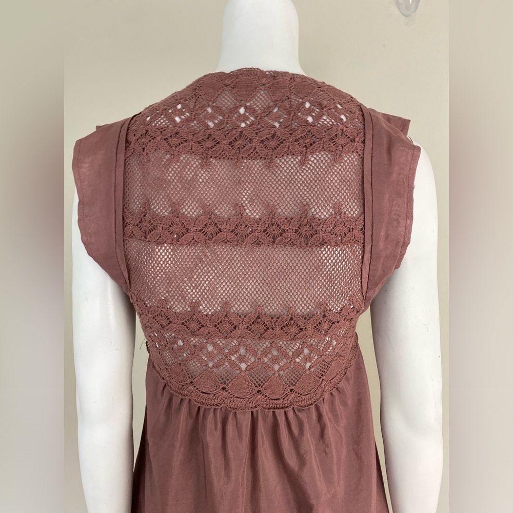 WILFRED lace trimmed silk top. Size XS - Picture 3 of 11